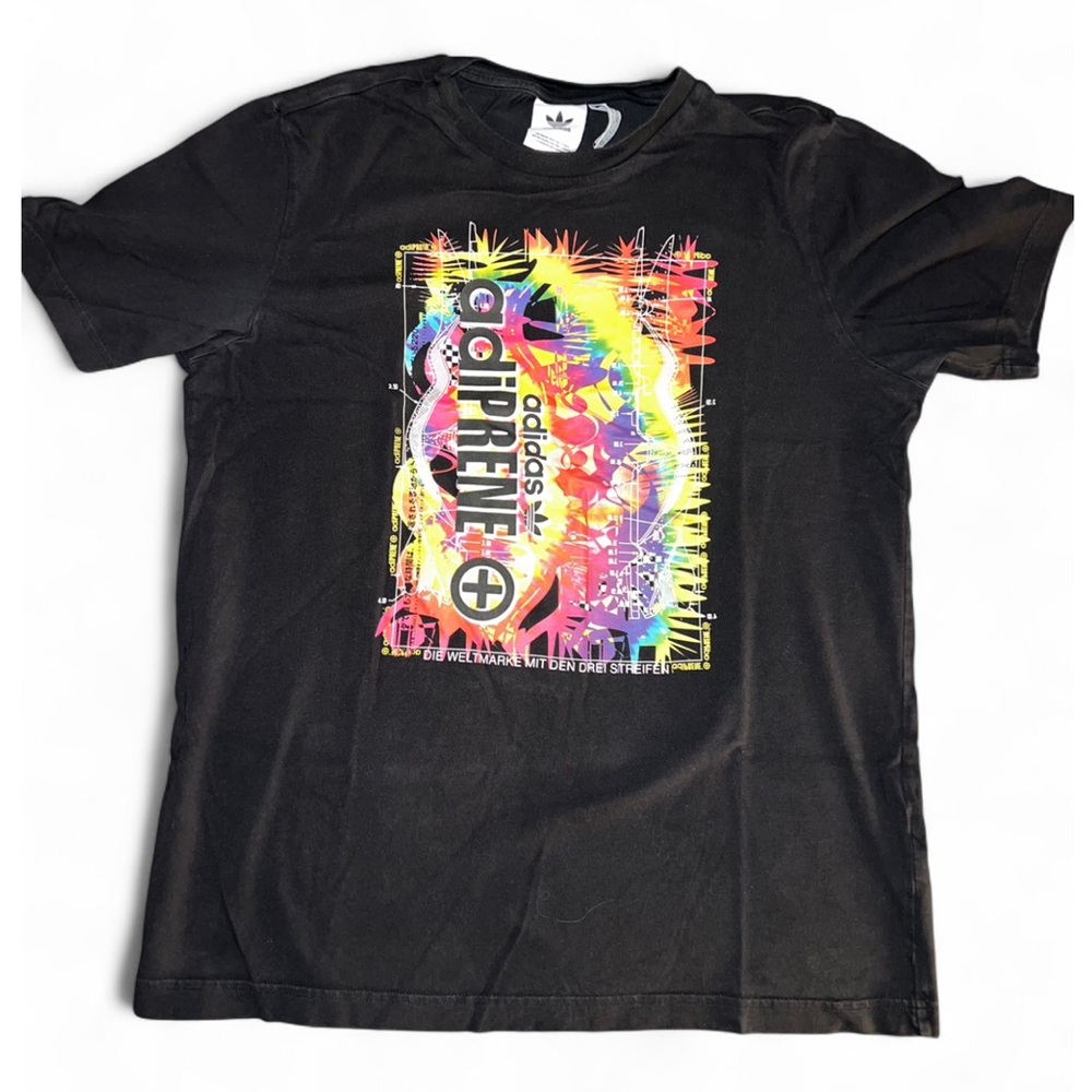 Adidas Black Tee with Colorful Graphic